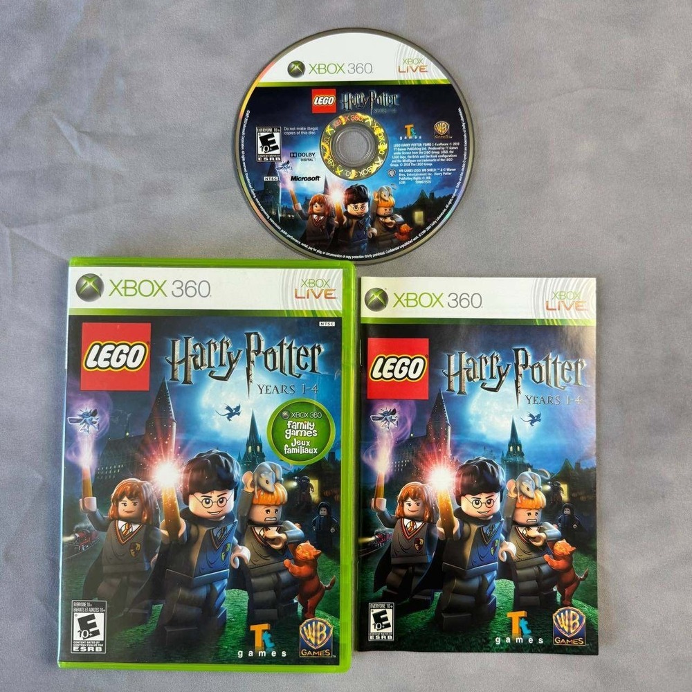 Microsoft LEGO Harry Potter Years 1-4 Xbox 360 CIB Green Case Manual NTSC